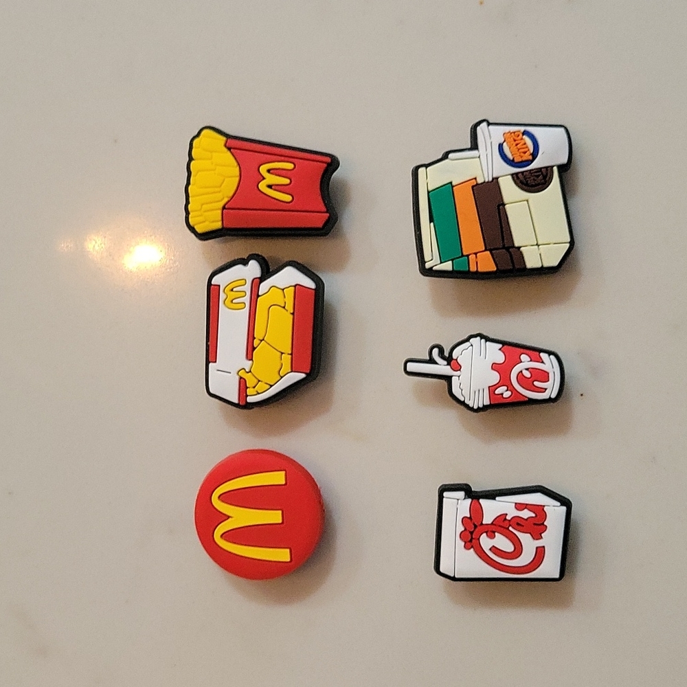 Croc Shoe Charms 6pcs Food